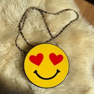 Vintage Yellow Smiley Face Crossbody Bag